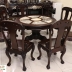 BÀN ĂN MẶT ĐÁ 8 GHẾ GỖ GỤ