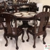 BÀN ĂN MẶT ĐÁ 8 GHẾ GỖ GỤ