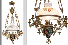 ĐÈN RỒNG 3 DÂY CỦA PHÁP CHÓA SỨ HOA HỒNG