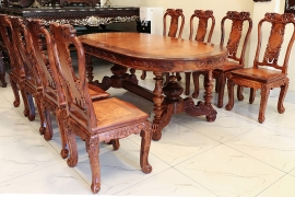 BỘ BÀN ĂN 8 GHẾ GỖ CẨM NU 