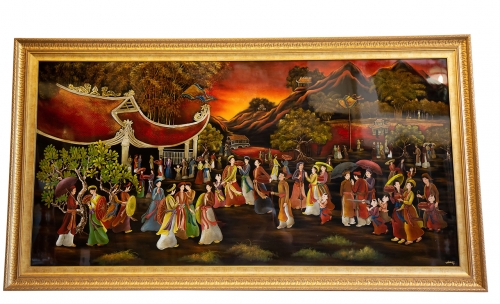 TRANH SƠN MÀI THẾP VÀNG - Hội Chùa Xuân - [[ Phiên Bản Đặc Biệt ]]