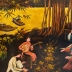 TRANH SƠN MÀI THẾP VÀNG LOẠI TO