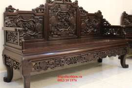 Trường Kỷ Ngũ Lân Vờn Cầu Chạm 4 Mặt