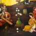 TRANH SƠN MÀI THẾP VÀNG LOẠI TO