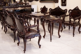 BỘ LOUIS 9 MÓN GỖ TRẮC
