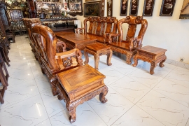 BỘ BÀN GHẾ CẨM TAY 16 CHẠM ĐÀO LOẠI VIP