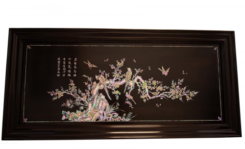 TRANH GỖ GỤ KHẢM ỐC XÀ CỪ ĐẸP