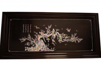 TRANH GỖ GỤ KHẢM ỐC XÀ CỪ ĐẸP