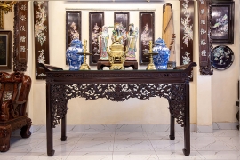 NGHI THỜ HUẾ GỖ TRẮC CHẠM TỨ LINH { LONG - LÂN - QUY - PHỤNG } 