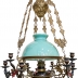 Đèn Ba Dây Chuẩn Cổ Của Pháp - Đèn Rồng Chóa Xanh 30 cm - Rất Hiếm