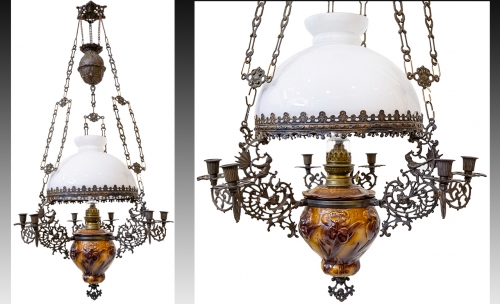 ĐÈN 3 DÂY CỦA PHÁP CHÓA TRẮNG - Tích Ngư Ông Đắc Lợi - Chóa 35 cm