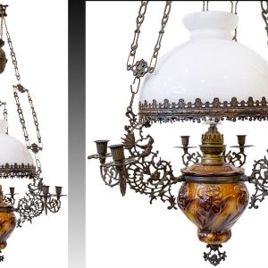 ĐÈN 3 DÂY CỦA PHÁP CHÓA TRẮNG - Tích Ngư Ông Đắc Lợi - Chóa 35 cm