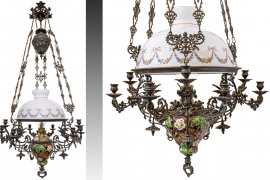 Mẫu Đèn Treo Nhà Cổ Bán Chạy Nhất: Đèn Chuẩn Cổ Của Pháp - Rồng Phun Lửa - Chóa Hoa 40 cm