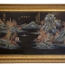Tấm Tranh Sơn Mài Cổ Xịn Thiếp Vàng ( Thuận Buồm Xuôi Gió ) - Tranh Tàu Rất Hiếm