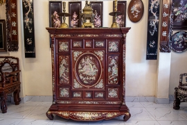 	TỦ THỜ GỖ CẨM KHẢM ỐC - TÍCH 