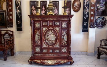	TỦ THỜ GỖ CẨM KHẢM ỐC - TÍCH 