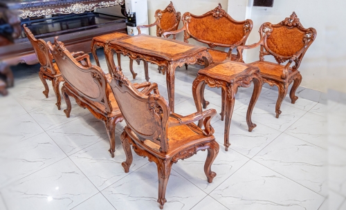 BỘ BÀN LOUIS CẨM NU 9 MÓN SIÊU ĐẸP 