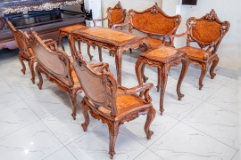 BỘ BÀN LOUIS CẨM NU 9 MÓN SIÊU ĐẸP 