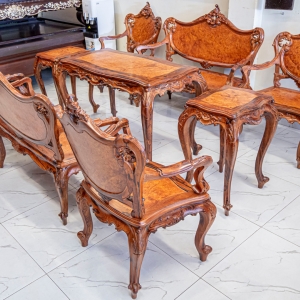 BỘ BÀN LOUIS CẨM NU 9 MÓN SIÊU ĐẸP 