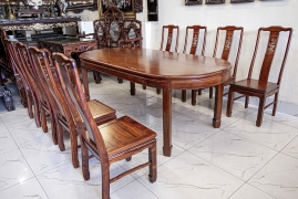 BỘ BÀN ĂN 8 GHẾ GỖ CẨM LAI VIỆT
