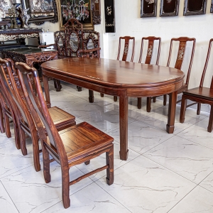 BỘ BÀN ĂN 8 GHẾ GỖ CẨM LAI VIỆT