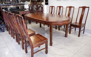 BỘ BÀN ĂN 8 GHẾ GỖ CẨM LAI VIỆT