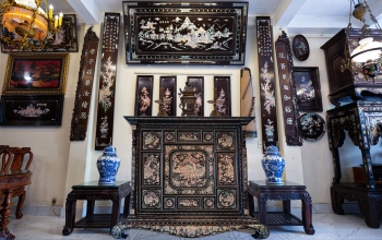 SIÊU PHẨM TỦ THỜ GỖ TRẮC - ĐỈNH CAO CỦA NGHỆ THUẬT KHẢM ỐC  { tích NHỊ THẬP TỨ HIẾU }