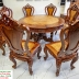 BỘ BÀN GHẾ CÙ LÁ GỖ CẨM LAI + NU