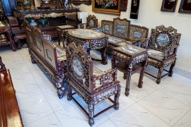 Bộ Bàn Ghế Gỗ Cẩm Lai Khảm Ốc Theo Lối Tàu - Sang Trọng Đẳng Cấp