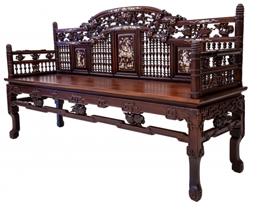 Bộ Bàn Ghế Trường Kỷ Huế Xịn Khảm Ốc Nổi - Phiên Bản Hiếm Gặp