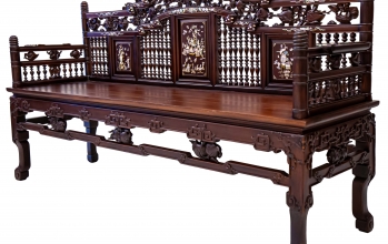 Bộ Bàn Ghế Trường Kỷ Huế Xịn Khảm Ốc Nổi - Phiên Bản Hiếm Gặp