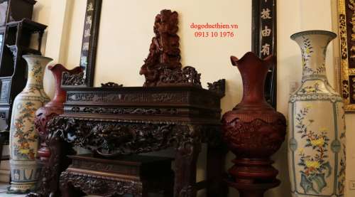 TƯỢNG PHẬT BÀ QUAN ÂM GỖ HƯƠNG LIỀN KHỐI ĐỤC CHẠM ĐẸP