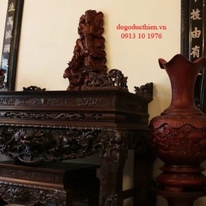 TƯỢNG PHẬT BÀ QUAN ÂM GỖ HƯƠNG LIỀN KHỐI ĐỤC CHẠM ĐẸP