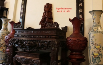 TƯỢNG PHẬT BÀ QUAN ÂM GỖ HƯƠNG LIỀN KHỐI ĐỤC CHẠM ĐẸP