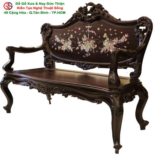 BỘ BÀN GHẾ LOUIS - TUYỆT TÁC GỖ GỤ CẨN ỐC XÀ CỪ QUÝ HIẾM