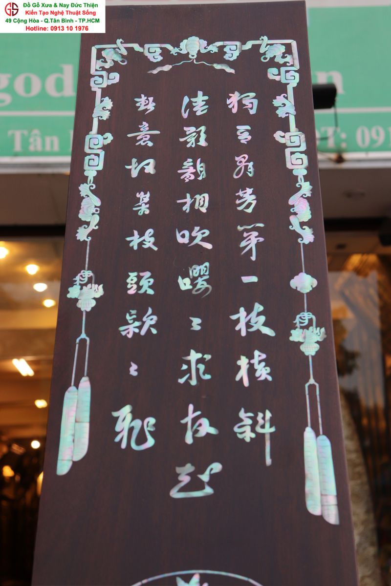 câu đối khảm ốc đẹp
