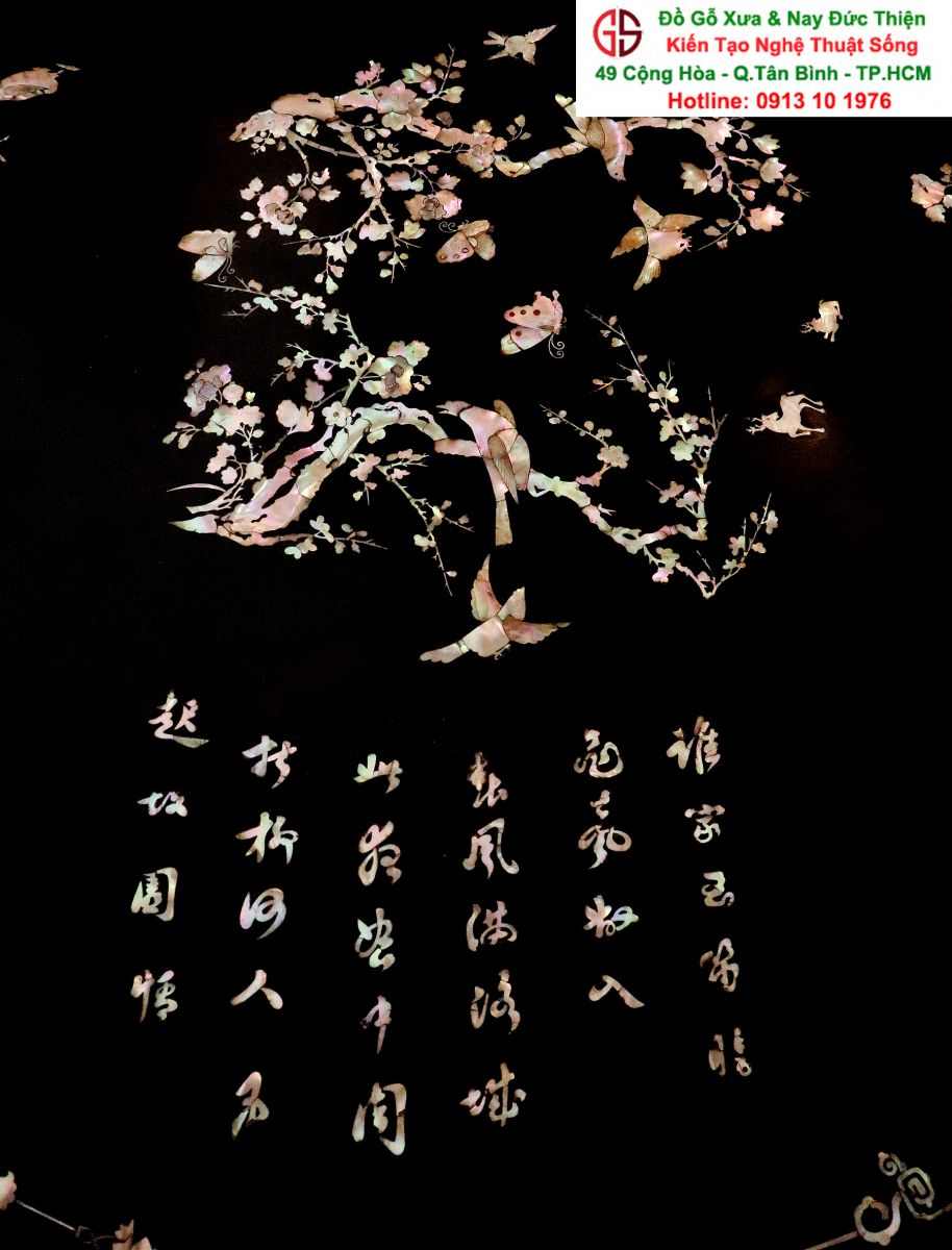 Bàn Cù Lá Cổ Khảm Ốc