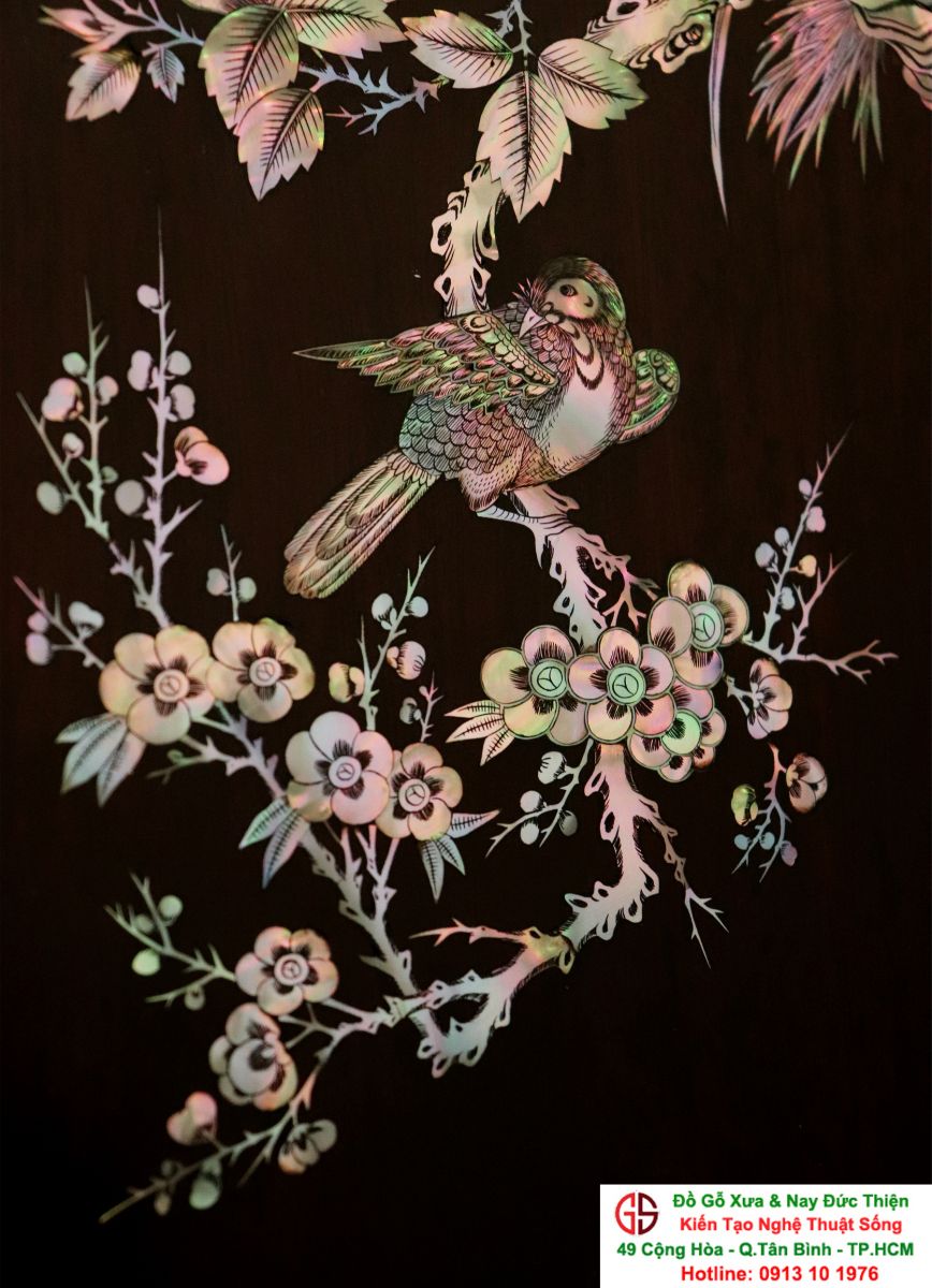 Tranh Tứ Quý Khảm Ốc