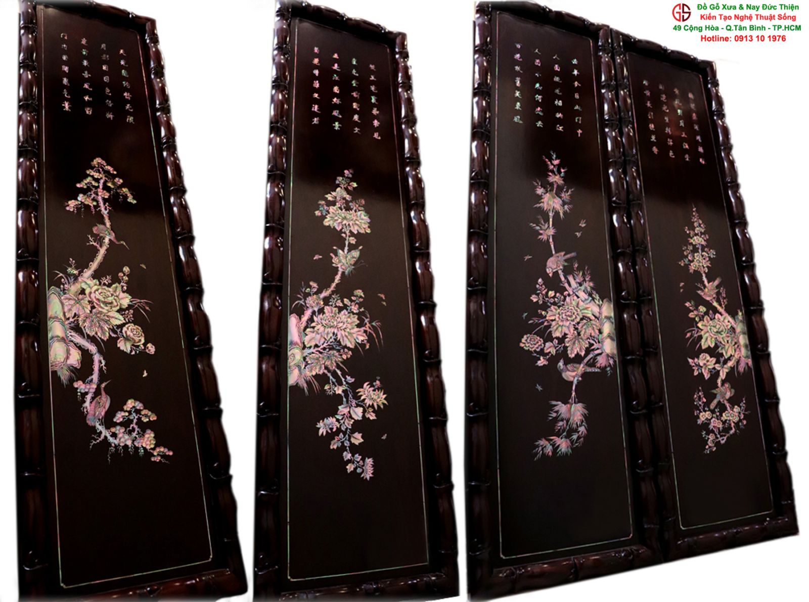 Tranh Tứ Quý Khảm Ốc
