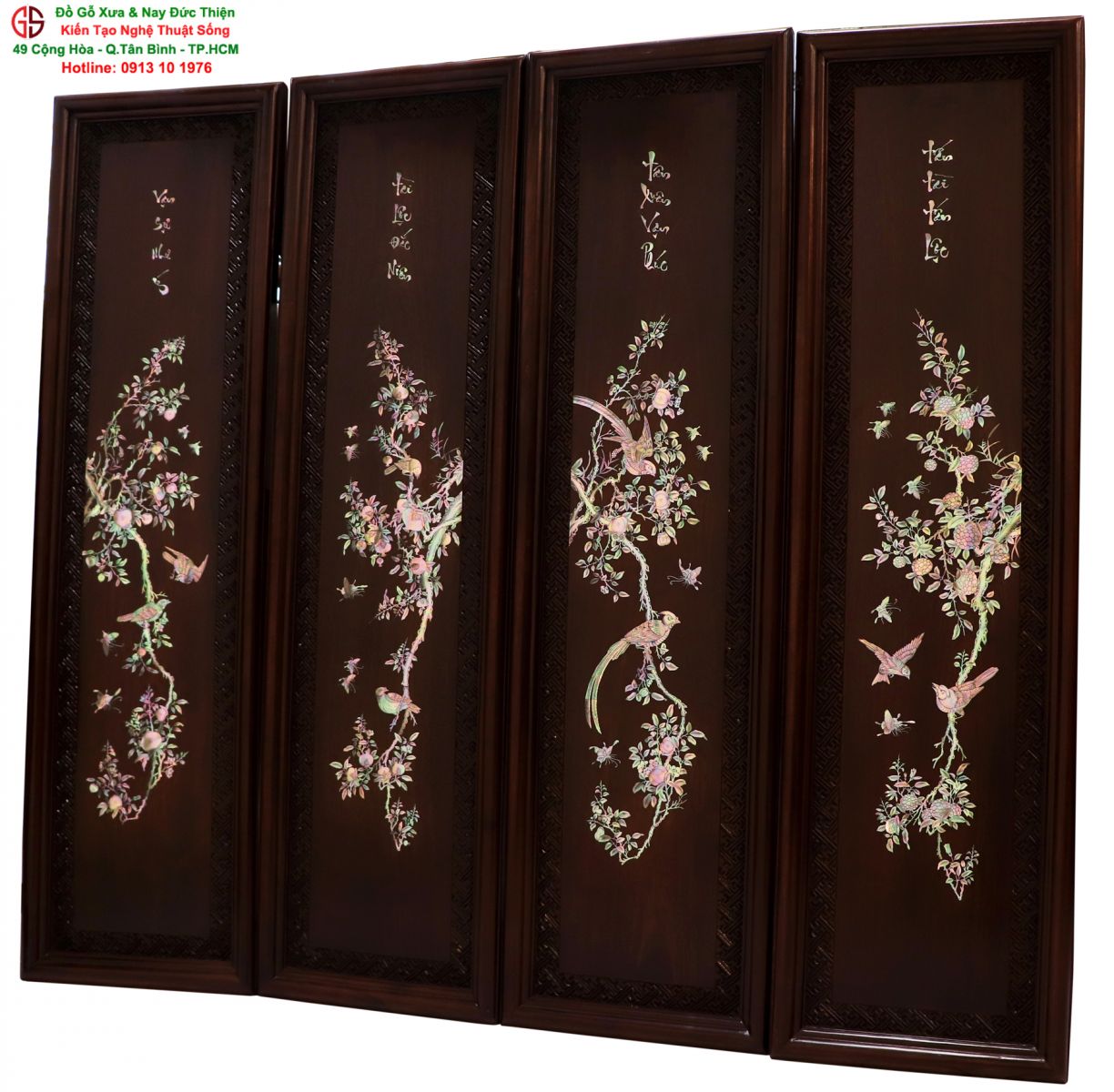 Tranh Tứ Quý Khảm Ốc 02