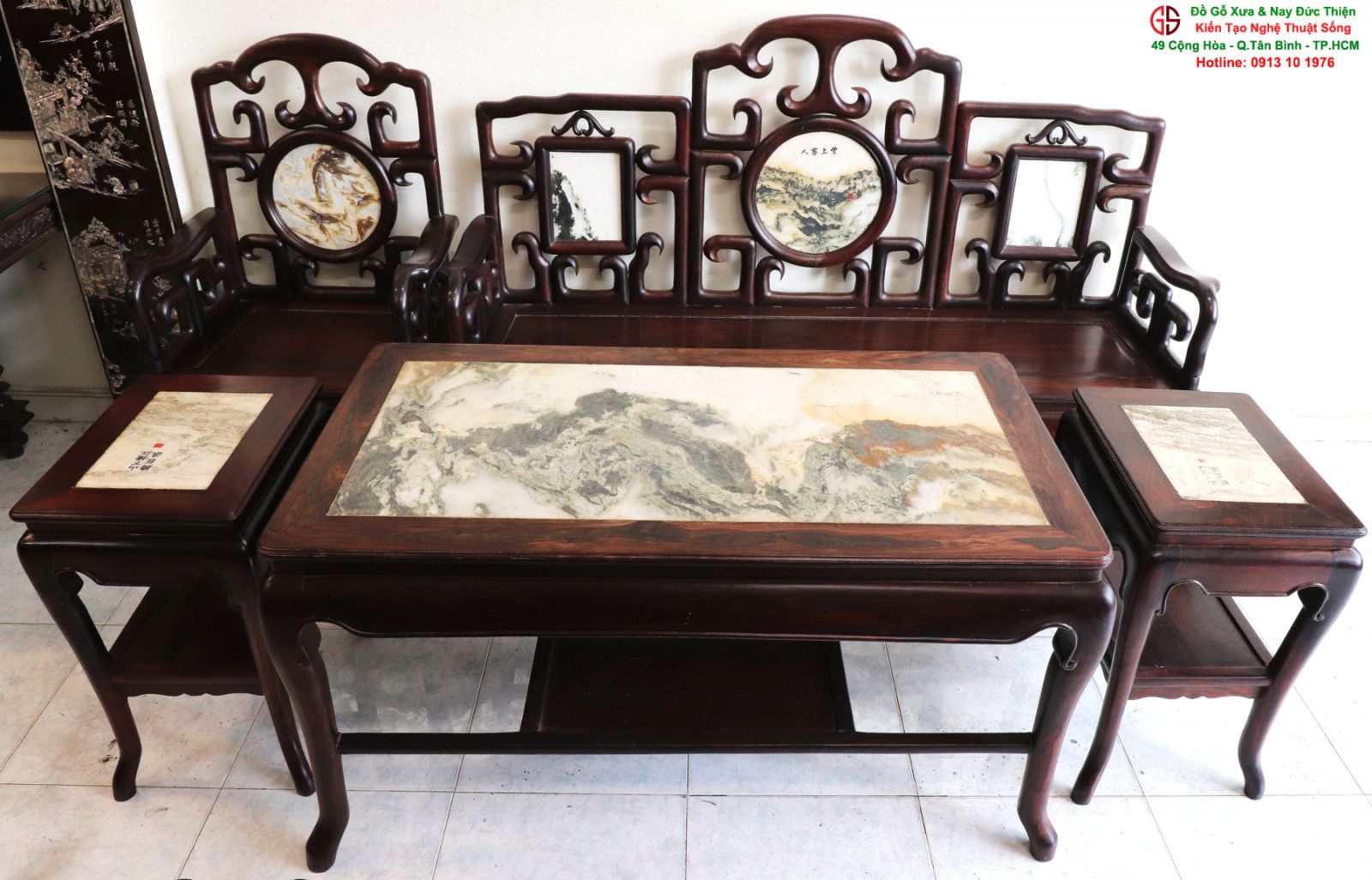Bộ Bàn Móc 8 Món Gỗ Trắc