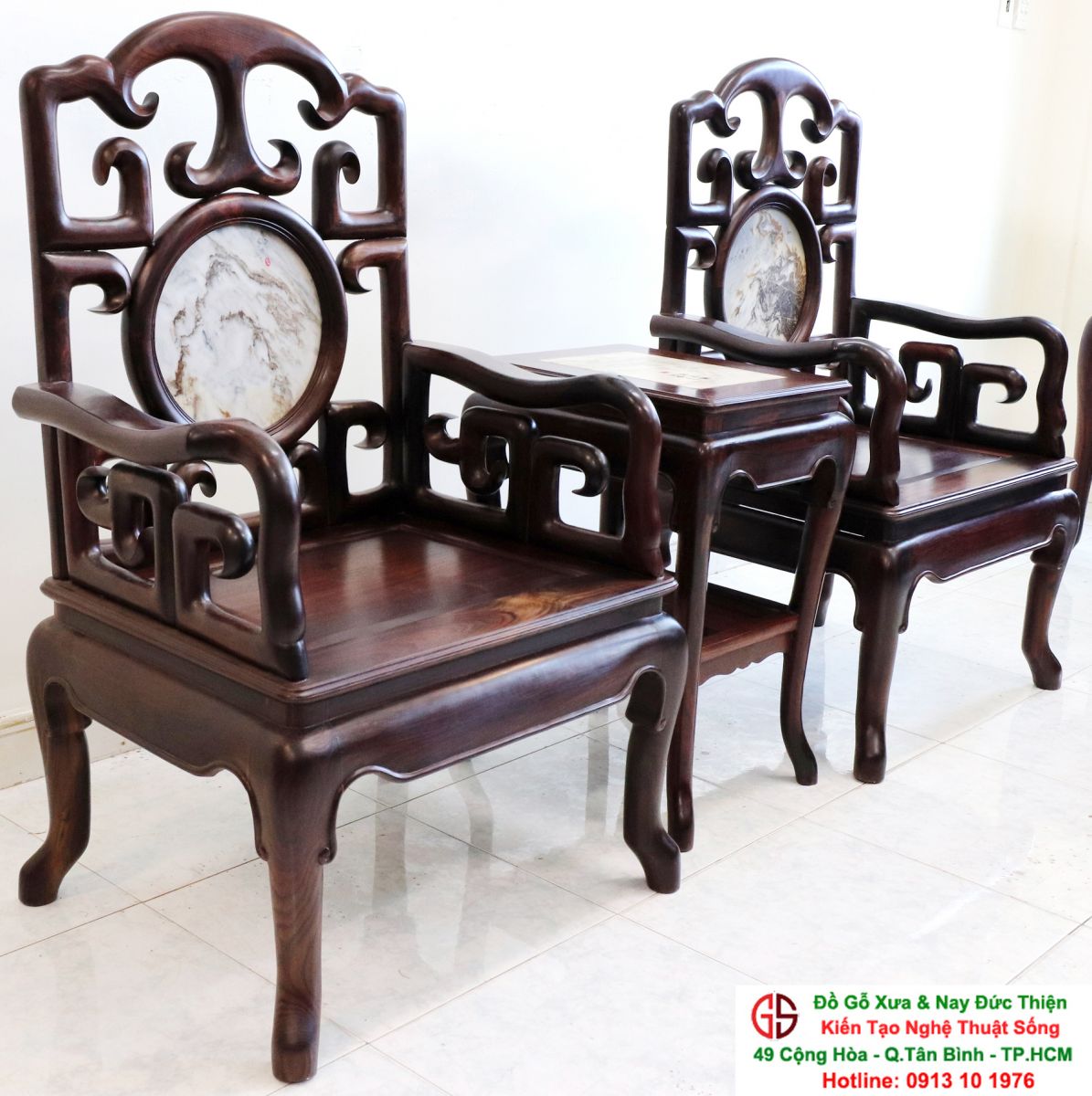 Bộ Bàn Móc 8 Món Gỗ Trắc