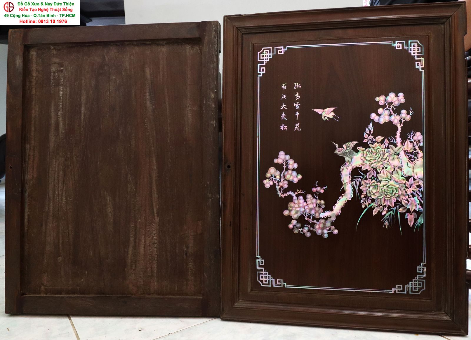 mắt trước và sau của cửa tủ chè