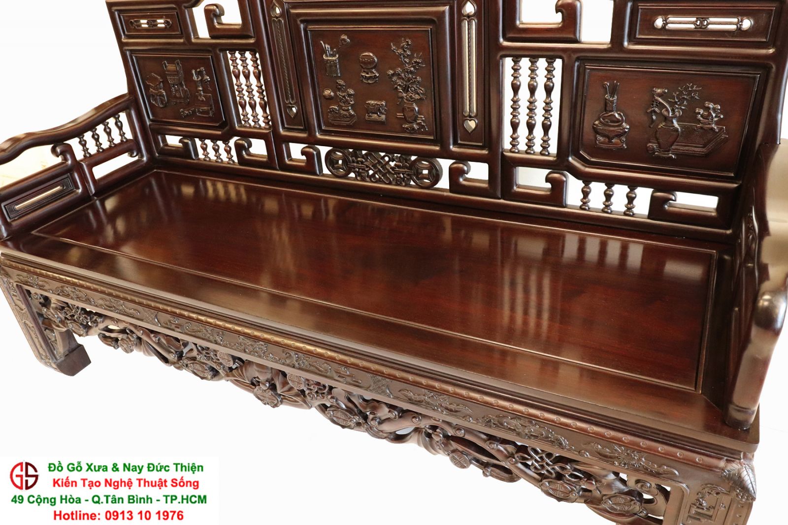 kích thước bộ bàn ghế trường kỷ