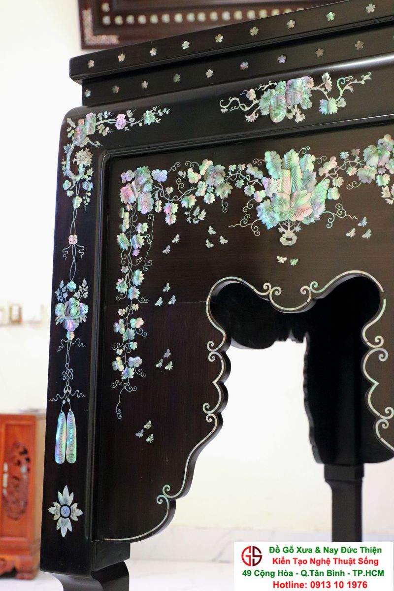 giá nghi thờ khảm ốc