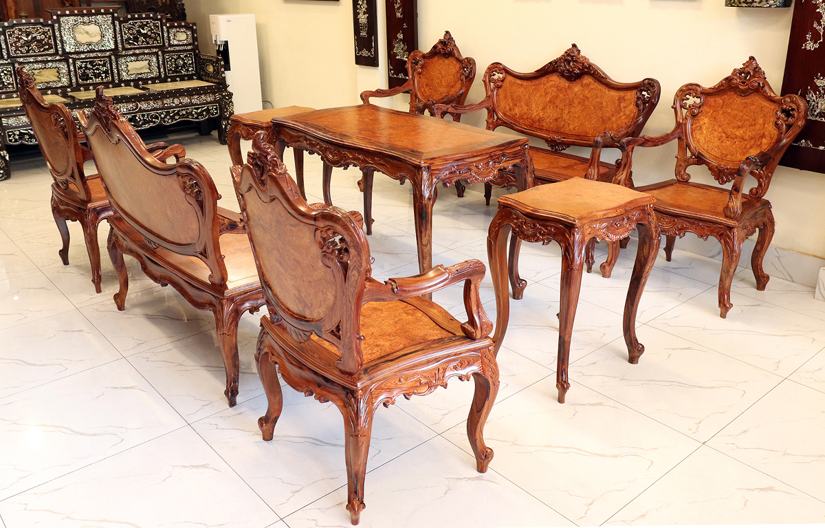 bàn ghế louis