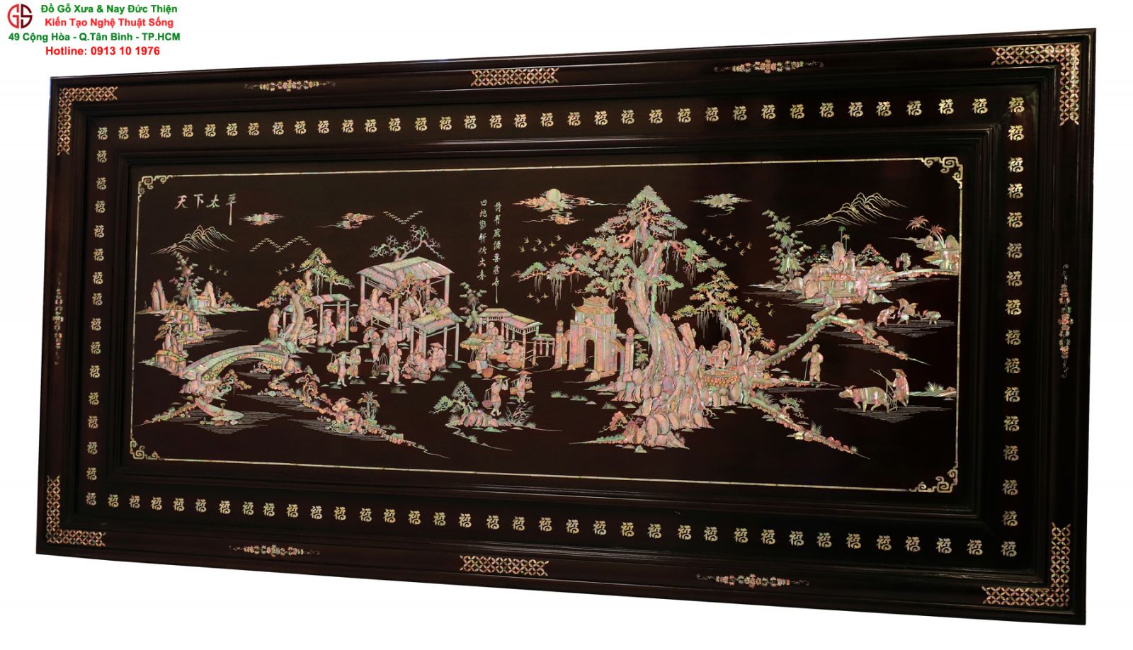 Tranh quê đồng quê gỗ đẹp
