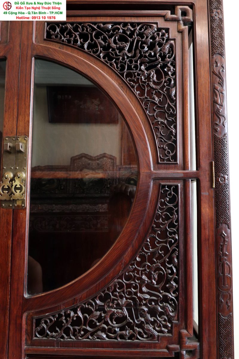 tủ sách gỗ gụ