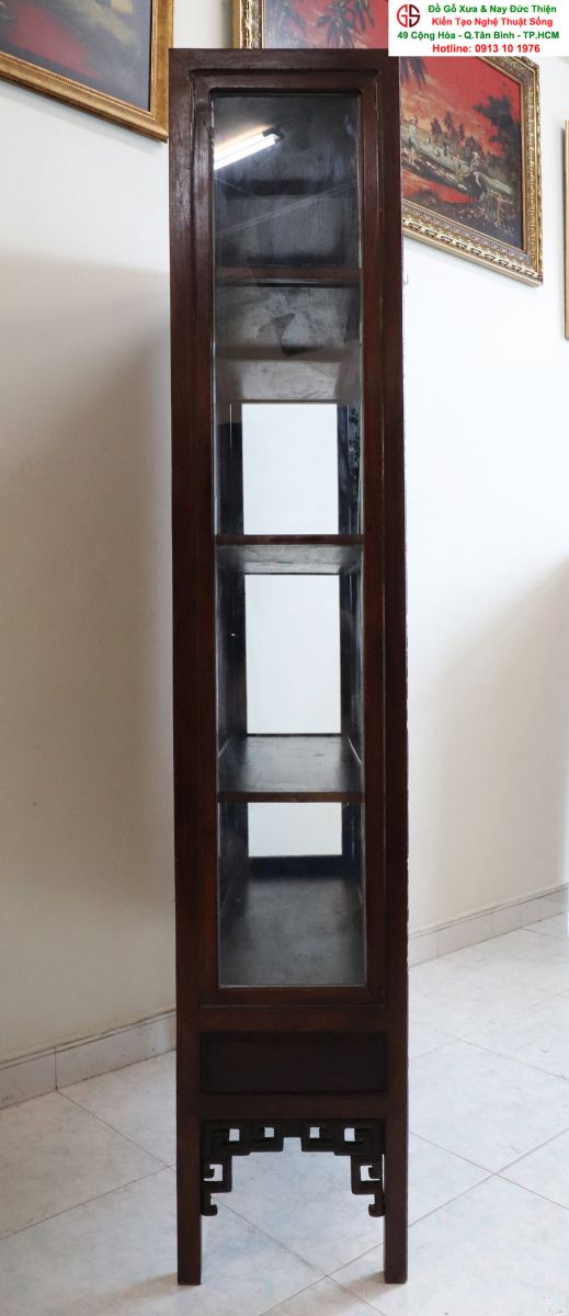 tủ sách gỗ gụ chạm khắc