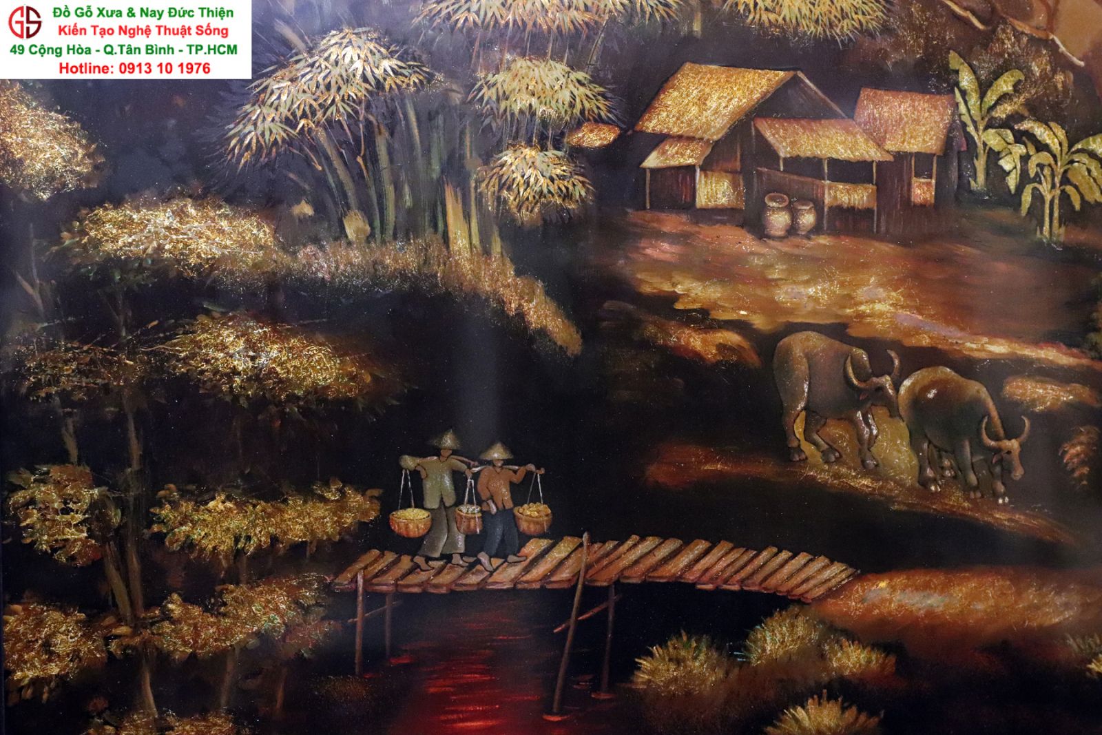tranh sơn mài phòng khách